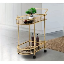 Yuvaset Home Mobilgen Servis Arabası Bronz Cam