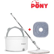 PONY Yedekli Temiz & Kirli Suyu Ayırma Özelliği Otomatik Temizlik Seti Mop Paspas