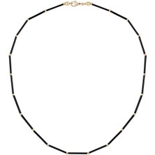 Cal's Siyah Boncuk Detaylı Kolye