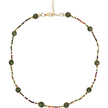 Cal's  Doğal Taş Detaylı Boncuk Kolye