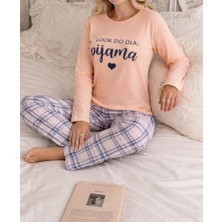Madame Clara Desenli Süprem Uzun Kollu Kadın Pijama