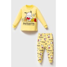 Mahfel %100 Pamuklu Bebek&çocuk Pijama Takımı Pochacco Sarı