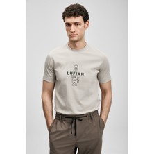 Lufian Sımbad Modern Grafik Tişört Taş