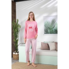 Madame Clara Desenli Süprem Uzun Kollu Kadın Pijama
