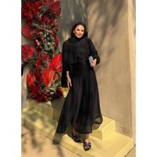 Nage Tül Şifon  Astarlı Ip Ddetaylı  Etekli Takım