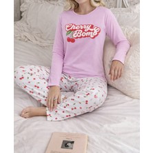 Madame Clara Desenli Süprem Uzun Kollu Kadın Pijama