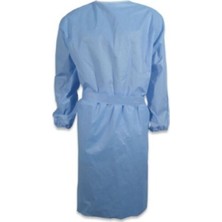 Allians Mavi Ribanalı Uzun Kol Hasta Önlüğü 100 Adet, Temizlik ve Güvenlik Için