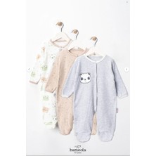 Renki Karışık Desenli 3'lü Patikli Tulum (Kız - Erkek - Yenidoğan)