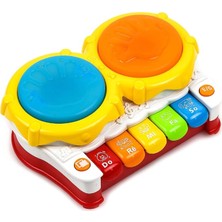 Birlik Oyuncak Piyanolu Kaya Davul - Işıklı ve Şarkı Söyleyen İkili Davul Piano / +18 ay