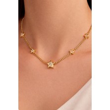 14K Gold Renk Kaplama Xuping Taşlı Yıldız Kolye