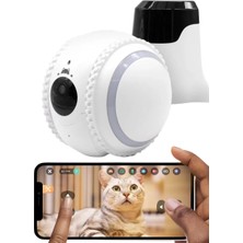WİderMarkt Hareketli Evcil Hayvan Kamerası Robot, Wifi Uzaktan Izleme– Çift Yönlü Ses, Oyuncaklı, Otomatik Şarj