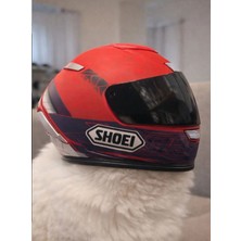 Krm Kedi Kaskı Full Face Kırmızı - Beyaz