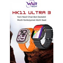 Wair Teknoloji HK11 Ultra3 Yeni Nesil Chat Bot Destekli Yeni Özelliklere Sahip 49MM Amoled Ekran Akıllı Saat