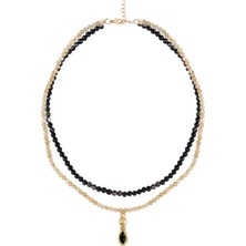 Cal's Charm Detaylı Jade Kolye
