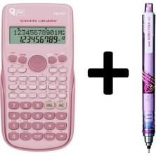 Pin Fonksiyonel Bilimsel Hesap MAK.240 Fonksiyonlu Pembe ve Uni-Ball Kuru Toga 07MM Versatil Kalem