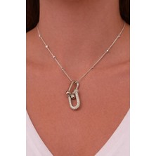 Halka Gümüş Kolye