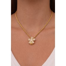 Papatya Taşlı Kolye