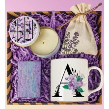 Ejoya Kişiye Özel Tasarımlarıyla Renkli Kupa & Mum & Lavanta Kesesi & Doğal Sabun Kozmetik Hediye Seti 110989