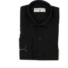 Doctor Junior Erkek Çocuk Klasik Gömlek Kolsuz Siyah Renk Slimfit Kesim