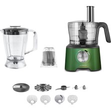 Karaca Mastermaid Power Multifunctional 10 In 1 Emerald Green Mutfak Robotu 2000 W
