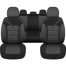 Minderland Her Araca Uyumlu Gri Oto Koltuk Kılıfı Tam Set Gofraj / Gri