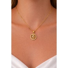 Zirkon Taşlı Kaplan Kolye