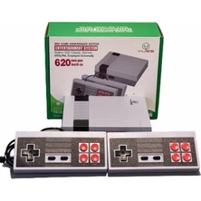 Yues Retro Mini Oyun Konsolu 620 Oyunlu Gri Renkli Tak-Çalıştır Özelliği ile Nostalji Keyfi