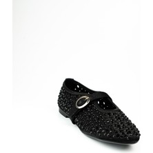 Babalı Miss Park Moda 867- 1 Kadın Bantlı Babet Siyah