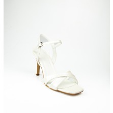 Babalı Miss Park Moda 2002 Sedef Cilt Topuklu Ayakkabı Sedef