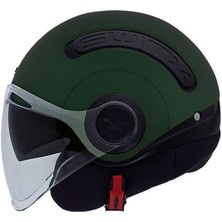 Nexx Sx.10 Güneş Vizörlü Açık Kask (Mat Yeşil)