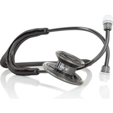 Allians Stainless Steel Stetoskop, Siyah ve Parlak Gümüş Detaylar, Profesyonel Kullanım