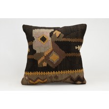 Kilim Wholesale El Yapımı Kilimden Yapılmış Vintage Kırlent Kılıfı, Yün, 40X40 cm