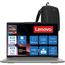 Lenovo Ideapad Slim 5 13ARP10 Amd Ryzen™ 7 7735HS 16GB Ddr5 2tb SSD Amd Radeon™ 680M 13.3" Wuxga (1920X1200) IPS 400NITS 100% Srgb WIN11HOME Taşınabilir BILGISAYAR83J2004STRH14+ZETTAÇANTA