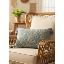 The Mia Püsküllü Kırlent Yeşil 35X50CM