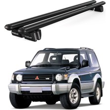 Today Auto Pençe Mitsubishi Pajero 3D (1991-1998) Uyumlu Siyah Ara Atkı Port Bagaj Tavan Barı