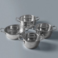 Hisar Stella 8 Parça Çelik Tencere Seti