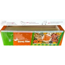  gıda streç film 30 cm x 300 mt kutulu özel kesme bıçak aparatı ile