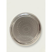 Airobazar Paslanmaz Çelik Servis Tepsisi, Lüks Kromaj Kaplama Tepsi, Kahvaltı ve Sofra Tepsisi 32cm