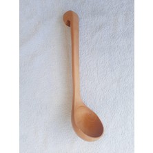 Bir Sürü Eşya Pak Market Bambu Tam Bükümlü Derin Çorba Yemek Kepçesi 29 cm