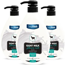 Deep Fresh Keçi Sütü Duş Jeli 3 x 1 Lt Nemlendirici Etkili Kokusuz Formül