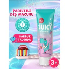 SPLAT Juıcy Lab +3 Yaş Karpuzlu Çocuk Diş Macunu Renkli Simli Çürük Önleyici Doğal Macun