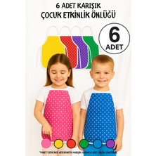 Morlay 6 Adet Karışık Çocuk Önlüğü – Kreş Anaokulu Etkinlik Boyama Önlüğü Sıvı Geçirmez S