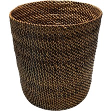 Baolgi Hasır Atık Kağıt Kutusu Kahverengi 23x23 cm