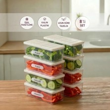 Selka Home 8 Adet 2 Lt. Nora Organizer Buzdolabı Buzluk Düzenleyici Saklama Kabı