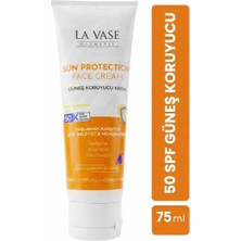 LA VASE Güneş Koruyucu Krem 75 ml SPF 50+ Tüm Cilt Tipleri İçin Leke Karşıtı Bakım