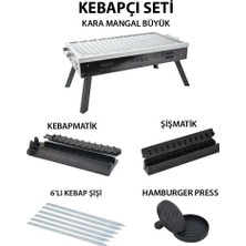 Nurgaz Kara Mangal Büyük Kebapçı Seti