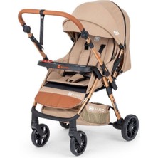 Turhan Bebe Pixel Geniş Sepetli Mama Tablalı Boy Ayarlı Çift Yönlü Bebek Arabası