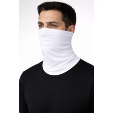 Mrey Unisex Beyaz Pamuklu Hafif Buff Boyunluk – Bandana, Maske, Saç Bandı, Motosiklet & Outdoor