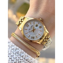 Tom Jones Çelik Kordon Kararma Renk Atma Yapmaz 3 Atm Suya Dayanıklı Kadın Kol Saati BTJ.YN10105.2