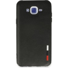 Selfbuysell Samsung Galaxy J7 Kılıf Loop Deri Silikon - Siyah